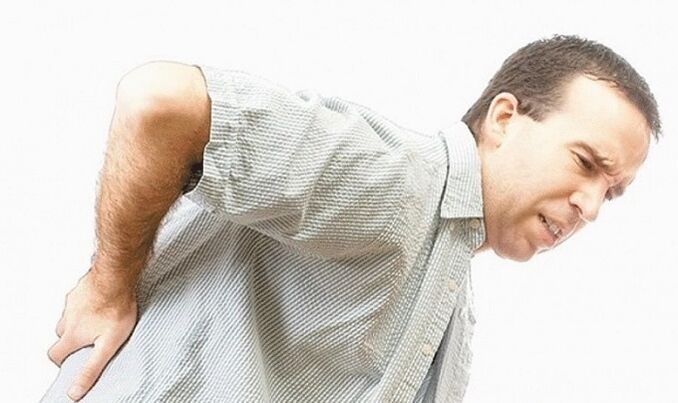 Back pain in osteochondrose of lumbar spine